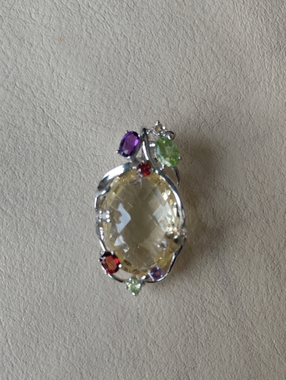 Faceted Citrine Pendant